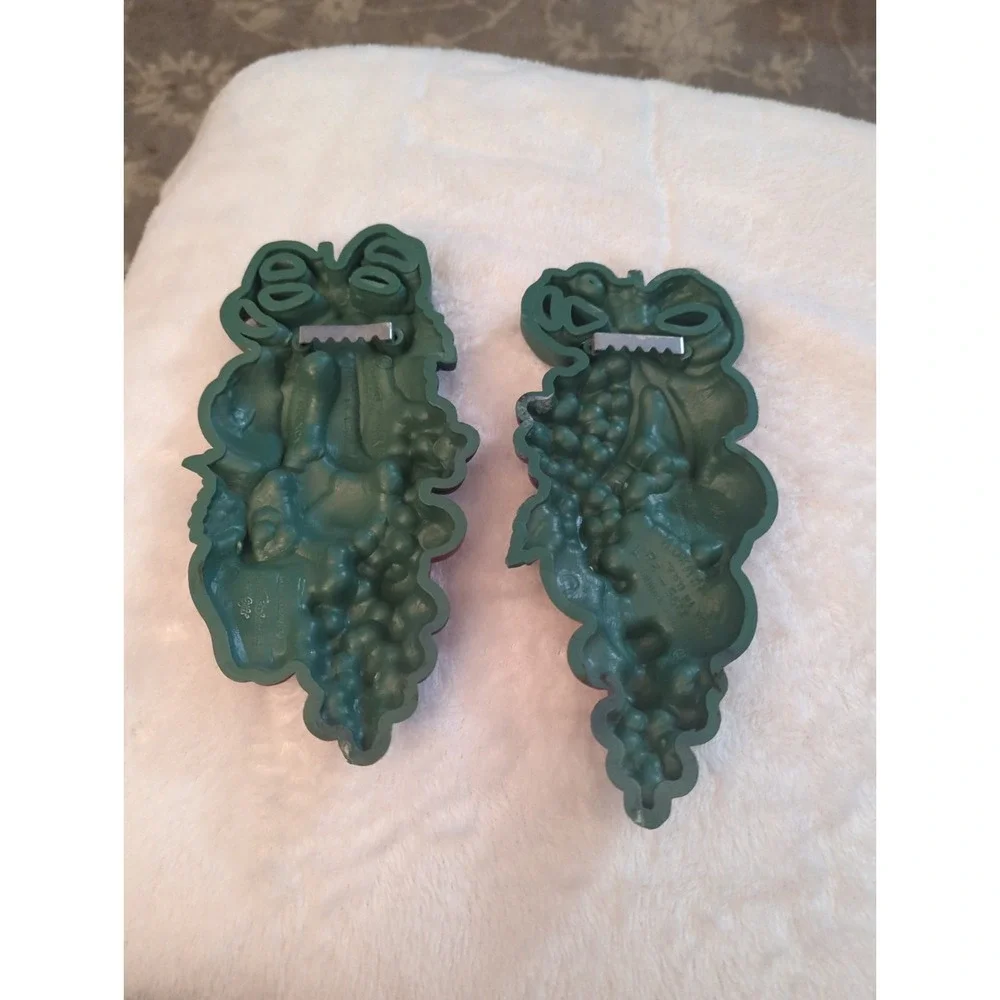 Vintage 1991 Burwood Products Fruit Wall Hanging Pair Wall Decor Kitsch, Ribbons